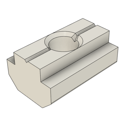 MODULAR SOLUTIONS ZINC PLATED FASTENER<br>M8 LONG RECTANGLE NUT